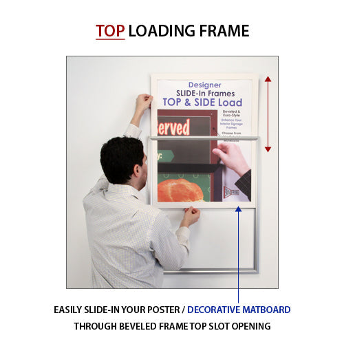 Designer 20x30 Slide In Frame for Posters with 4 Matboard –  PosterDisplays4Sale