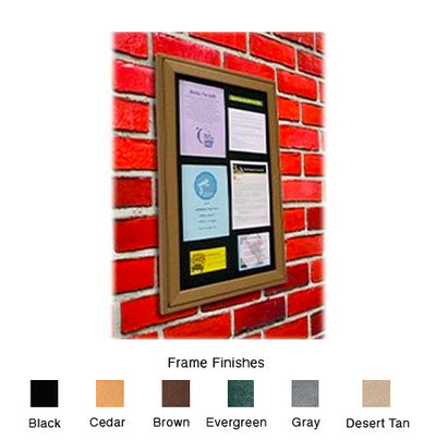 24x36 ECO-Design Indoor Bulletin Board Single Door in 6 Faux Wood Finishes  – PosterDisplays4Sale