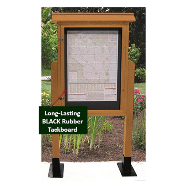 ECO-Design 28x42 Outdoor Freestanding ULTRA-SIZE Information Message Board Kiosk, Single-Sided Portrait Cabinet