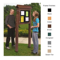 ECO-Design 28x20 Outdoor Freestanding Mid-Range Information Message Boards, Double Sided - Landscape