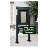 Eco-Design 20x28 Outdoor Freestanding Mid-Range Information Message Center, Double-Sided with Durable, Faux Wood Construction