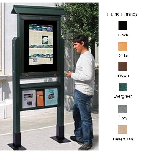 ECO-Design 20x28 Outdoor Freestanding Mid-Range Information Message Boards, Double Sided