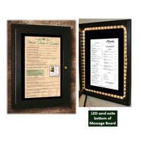 ECO-Design Outdoor Enclosed Menu Board, Cork Bulletin Backer, with a Viewing Area 7.75 x 10