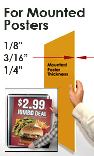 EXTRA-LARGE Poster Snap Frames 36 x 96 (1 3/4" Security Profile MOUNTED GRAPHICS)