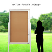 Extreme WeatherPlus™ Extra Large Outdoor Enclosed Free-Standing Poster Display Case Comes in 16+ Sizes (Portrait Size Shown)