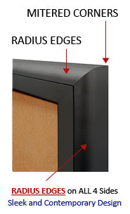 Enclosed Outdoor Poster Cases Radius Edge + Message Header & Lights | Multiple Doors