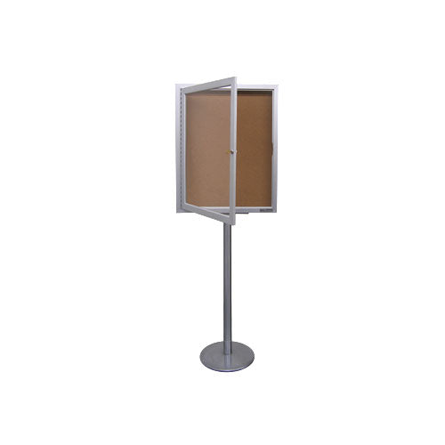 Outdoor Enclosed Bulletin Board Display Stand for Menus, Posters, Signs | Metal Cabinet in 4 Sizes: 8.5x11, 11x17, 18x24, 22x28