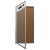 XL OUTDOOR STANDING ENCLOSED POSTER CASE 2" OVERALL DEPTH | LARGE SINGLE DOOR WINDOW VIEWING