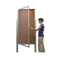 Extra Large Outdoor Enclosed Poster Display Case with Posts | XL Single Door Metal Cabinet  15+ Sizes