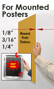 Double Pole Poster Floor Stand 24x72 Sign Holder with SECURITY SCREWS on  Snap Frame 1 1/4