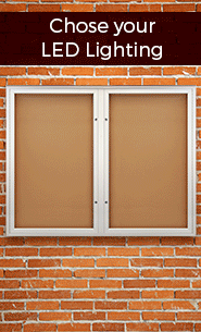 EXTREME WeatherPlus™ Enclosed Outdoor Bulletin Boards with Multiple Locking Doors and LED Lights