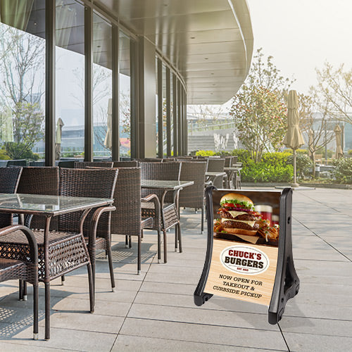 Fast Load Rolling A-Board Sidewalk Sign for 24x36 Posters ...