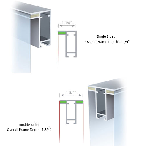 These 96" x 120" SEG Floorstands are Offered in Single or Double Sided Models. 2-Sided Models will accepts 2 Separate Fabric Graphics.