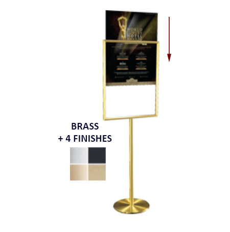 22x28 Inch White Floor Sign Holder - Freestanding Poster Stand For Menus & Ads, Great For Restaurants, Cafes & Stores