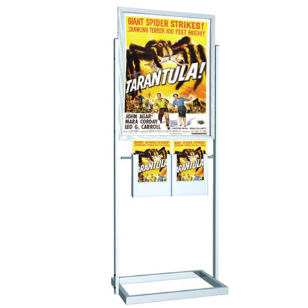 Heavy Duty Information Center 22x28 Bulletin Sign Holders (10 Brochure  Holders) in Black and Silver