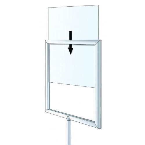 8.5x11 Pedestal Sign Holder with Square Base
