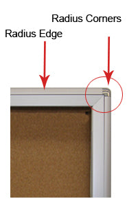 Indoor Enclosed Poster Swing Cases with Header (Single Door) (Rounded Corners)
