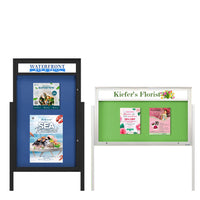 Outdoor Enclosed Poster Cases with Posts and Personalized Message Header | Available in 15+ sizes