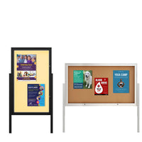 Free-Standing EXTREME WeatherPLUS™ Extra Large Outdoor Enclosed Poster Cases with LED Lights | Portrait or Landscape Orientation