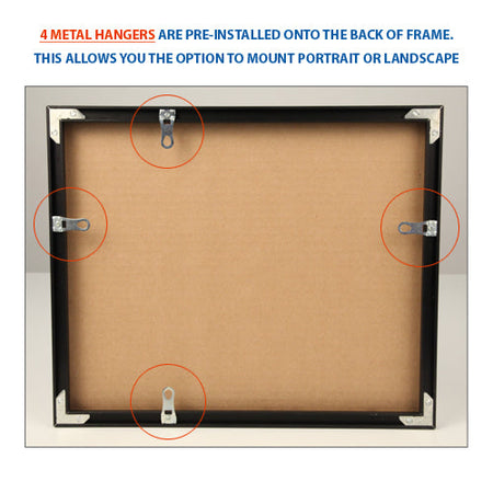 Sleek Black Aluminum Poster Frame – 27 X 39 Inches – Perfect For Art, Prints, And Large Posters