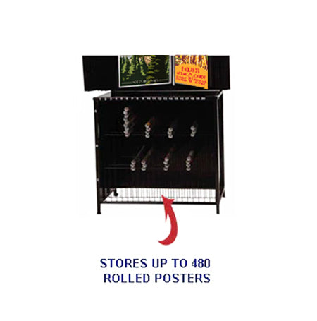 poster aufbewahrung ständer Floor Poster Display Rack +Poster Bin Storage
