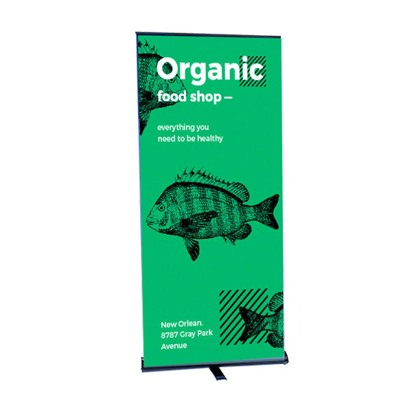 ZENITH Retractable Banner Stand | 35.5" Wide  Banner | Single Sided Adjustable Bannerstand