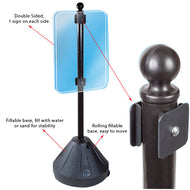 Portable Pole 2 Sign Stand - Save 10% Instantly