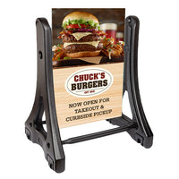 Rolling Sidewalk Sign Rocker Poster Board with Sign Face 24 x 36