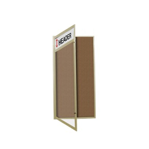 "SwingCase" Extra Large Indoor Enclosed Poster Cases Lighted with Personalized Header | Single Locking Frame Door | 15+ Sizes