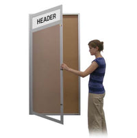 Large Indoor Enclosed Poster Swing Cases with Header (Single Door)