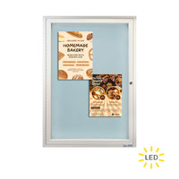 EXTREME WeatherPLUS™ Outdoor Enclosed Poster Cases with LED LIGHTS | Wall Metal Display Cases in 15+ Sizes and Custom