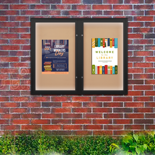 Ex Display Poster Illuminated WeatherPlus™ 2-3 Door Radius Edge Poster Case Displays ...