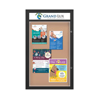 EXTREME WeatherPLUS™ Extra Large Outdoor Enclosed Poster Cases Personalized Header + LED LIGHTS Single Door 15+ Jumbo Sizes