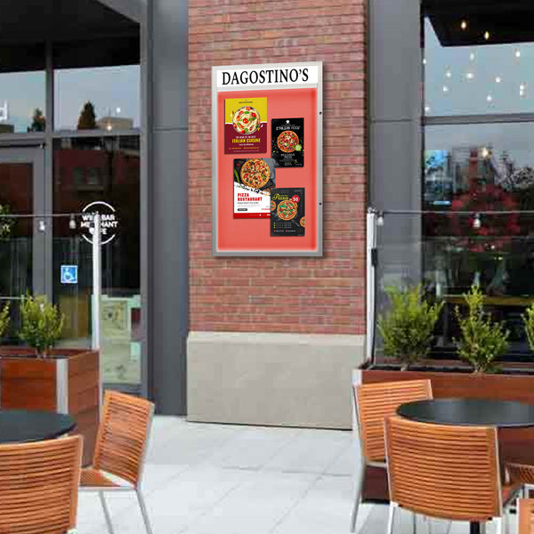 Oversized LED Lighted Extreme Weather Plus Premium Outdoor Enclose Posters with Message Header Available in 15+ Sizes