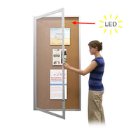 36 x 60 Extra Large Outdoor Enclosed Poster Case with LED Light | Single Door Metal Cabinet