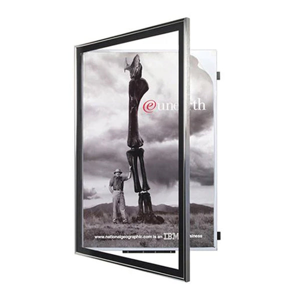 11x17 Poster Frame | SwingFrame Classic Metal Poster Display with Swing Open, Changeable Frame