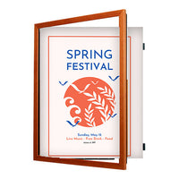 8.5x11 Frame with #361 Wood Framed SwingFrame | Swing Open Frame for Fast and Easy 8 1/2 x 11 Poster, Sign, and Print Changes