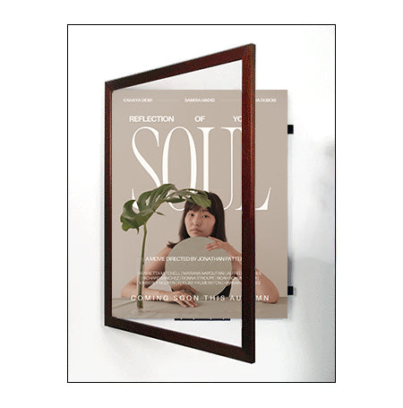 SwingFrame 24 x 36 Frame for Posters with Swing Open Bold Wide Wood #362 Poster Frame Profile