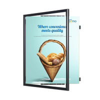 22x28 Poster SwingFrame Wide-Face Classic 1-inch Wide Metal Frame - Swings Open for Quick Changes