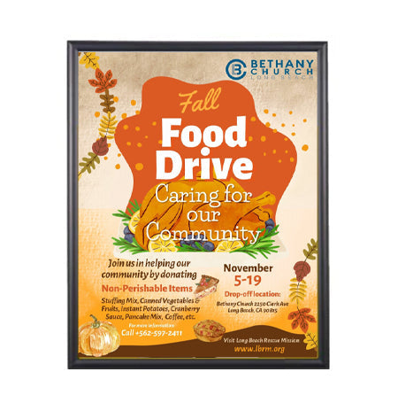 30x40 Poster Frame | SwingFrame Wide-Face Poster Display | 1" Wide Metal Profile | Swing-Open