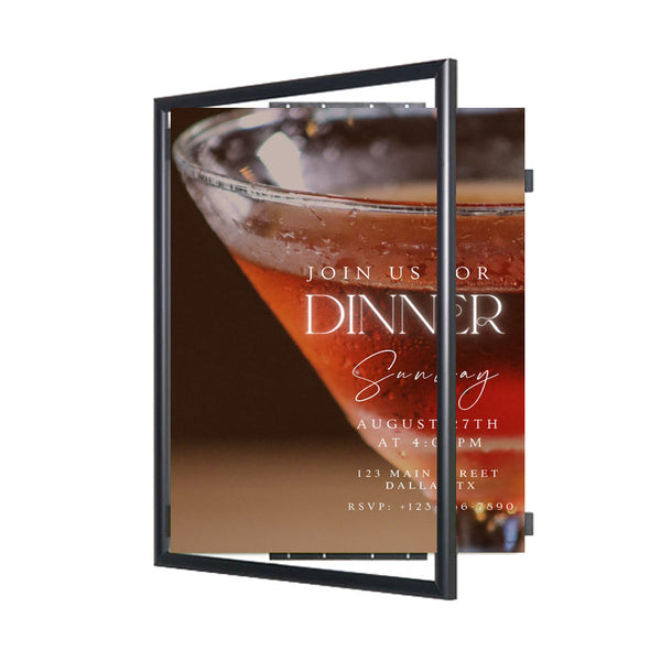 30x40 Poster Frame | SwingFrame Wide-Face Poster Display | 1" Wide Metal Profile | Swing-Open