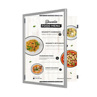 SwingFrame Wide-Face Restaurant Menu Display Frames - Metal Picture Frame Profile