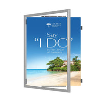 Extra Large 36x72 Poster Frame | with SwingFrame Wide-Face Metal Profile - Swing Open, Quick Change