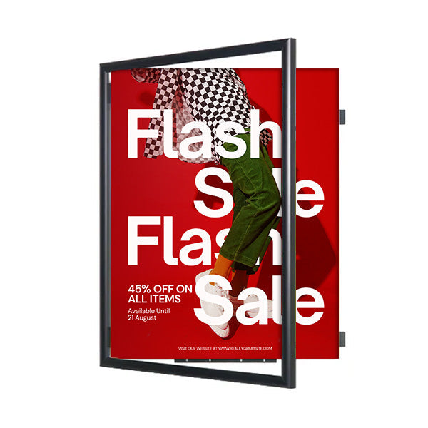SwingFrame Wide-Face Poster Display Frame | Swing Open, Metal Frame in 40+ Sizes & Custom