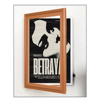 Wood 353 Poster Display SwingFrames 22x34 with Matboard