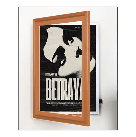 Wood 353 Poster Display SwingFrames 22x34 with Matboard