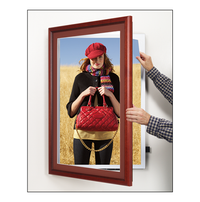 Wood 353 Poster Display SwingFrames 9x12 with Matboard