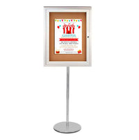 EXTREME WeatherPlus™ Enclosed Outdoor Poster Case Pedestal Display Stand in 6 Cabinet Sizes