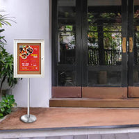 EXTREME WeatherPlus™ Enclosed Outdoor Poster Case Pedestal Display Stand | Perfect For Outdoor Marketing