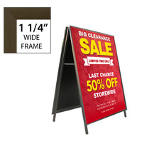 A-Frame 12x36 Sign Holder | Snap Frame 1 1/4" Wide